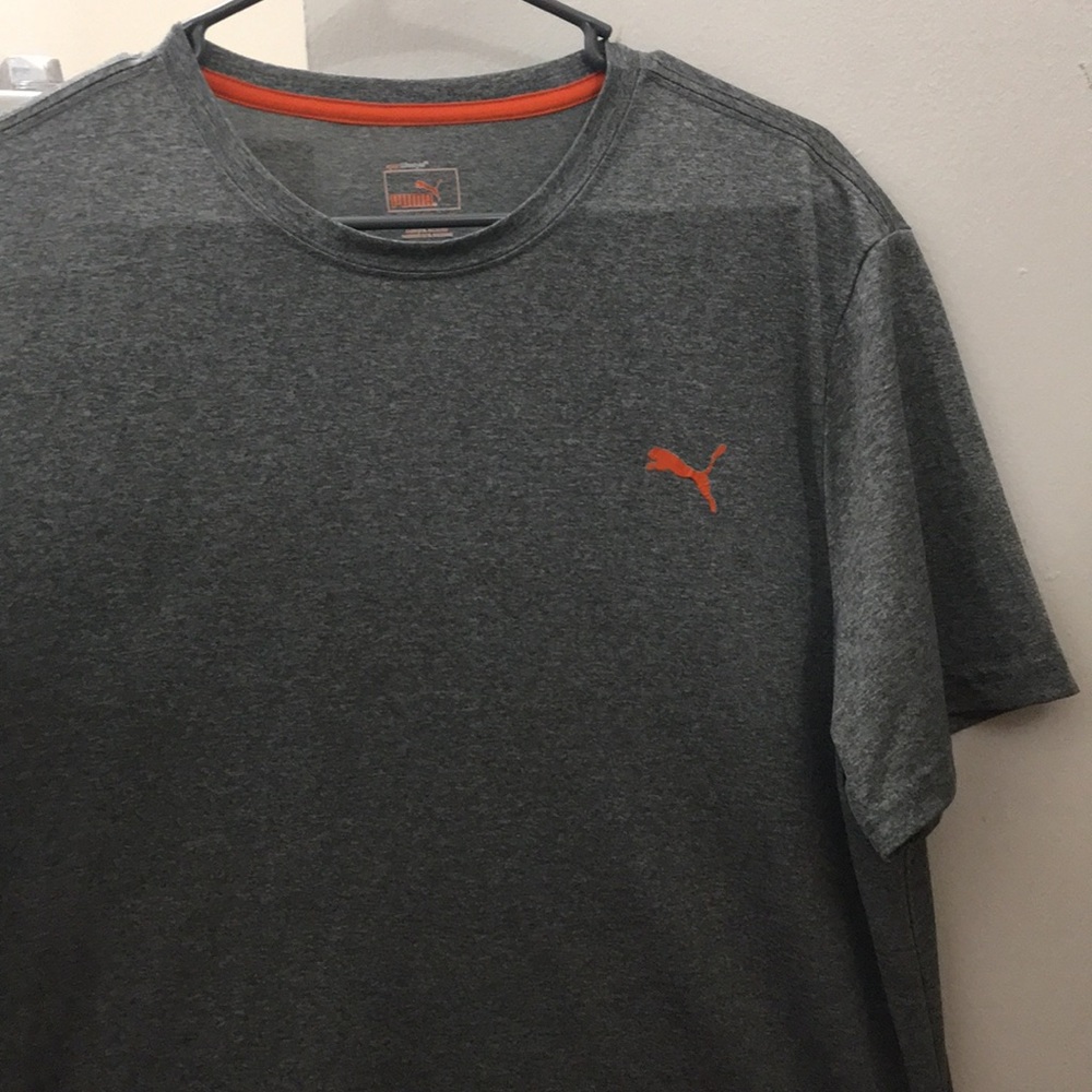 Puma-Gray “Sport Lifestyle” Athletic Polyester Tee